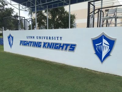 PVC letters with vinyl and PVC Logos for Lynn University