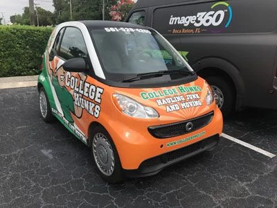 Vehicle Wrap for College Hunks