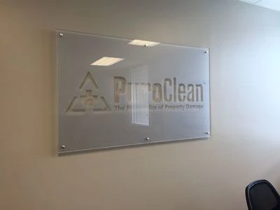 Etched Graphics on Acrylic for PuroClean
