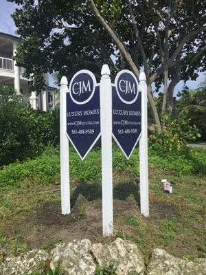 Post and Panel sign for CJM
