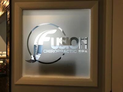 Etched Window Graphics for Fusion Chiropractic